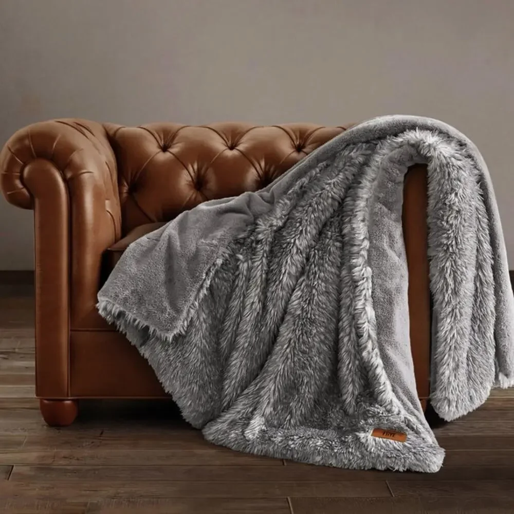 FRYE Arctic Luxe Faux Fur Throw 70”x60”